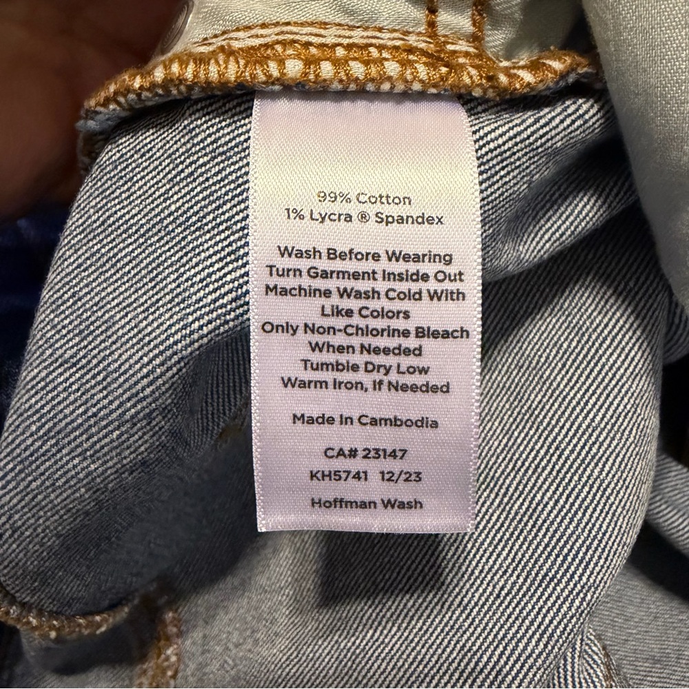 TALBOTS WIDE LEG CROP JEANS - HOFFMAN WASH - SIZE 16 - Picture 9 of 9